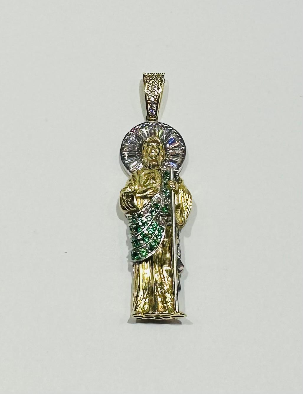 10K GOLD SAINT JUDE PENDANT, WEIGHT: 6.1gm
