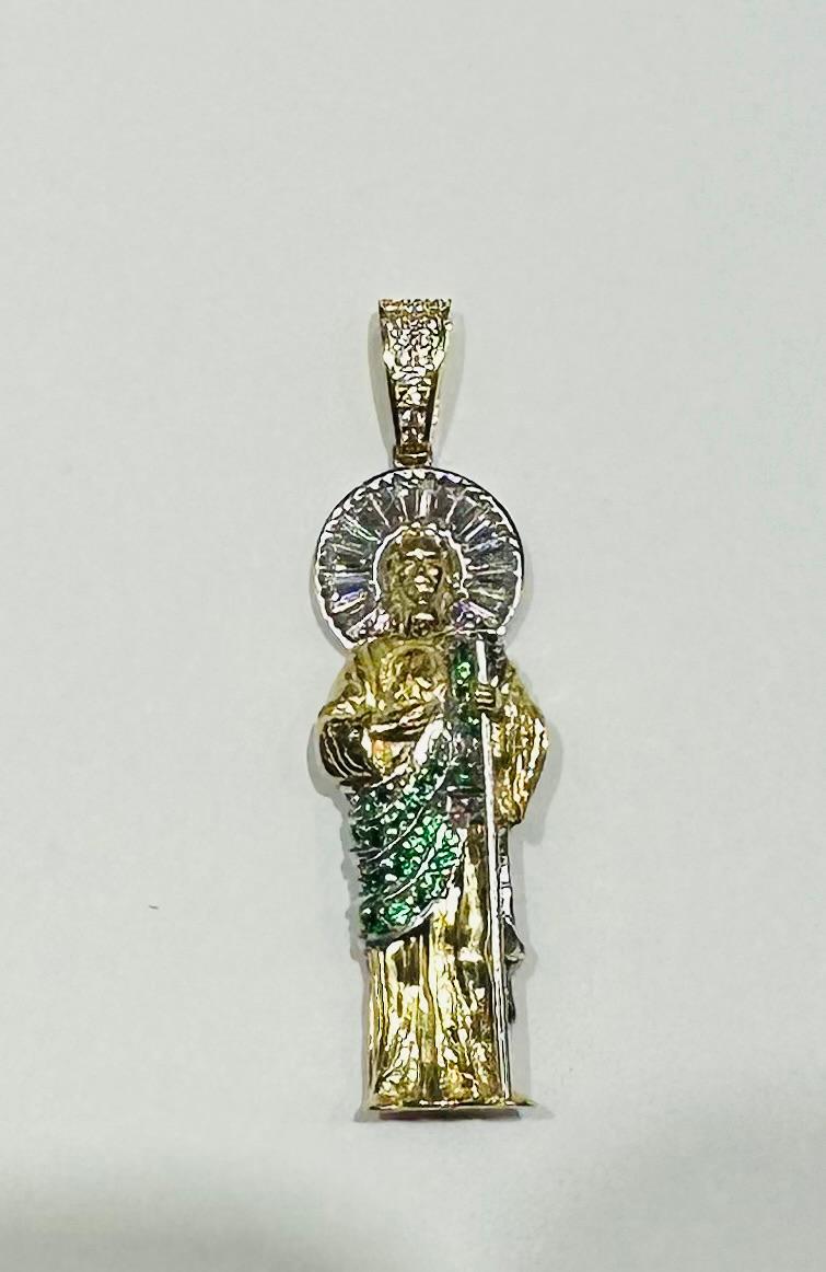 10K GOLD SAINT JUDE PENDANT, WEIGHT: 6.1gm