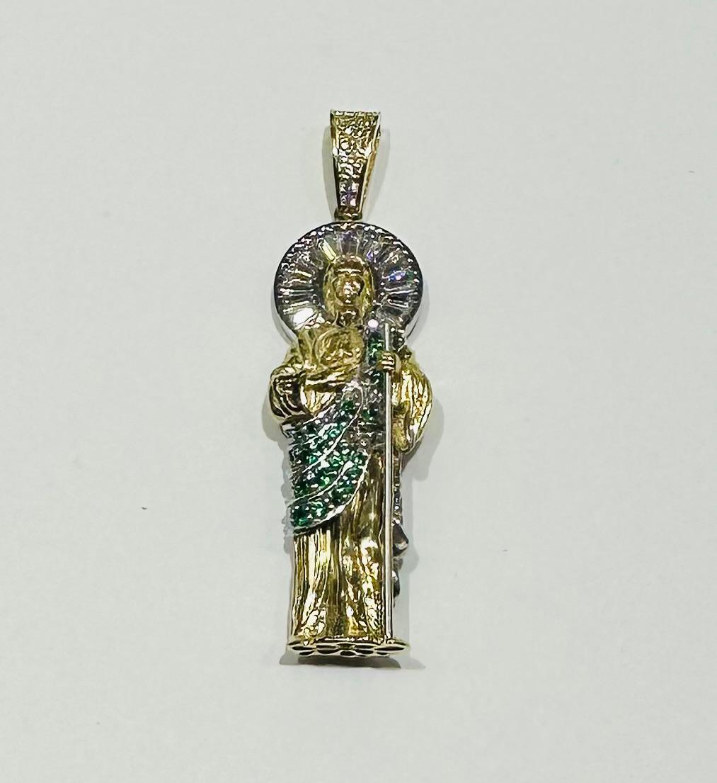 10K GOLD SAINT JUDE PENDANT, WEIGHT: 6.1gm