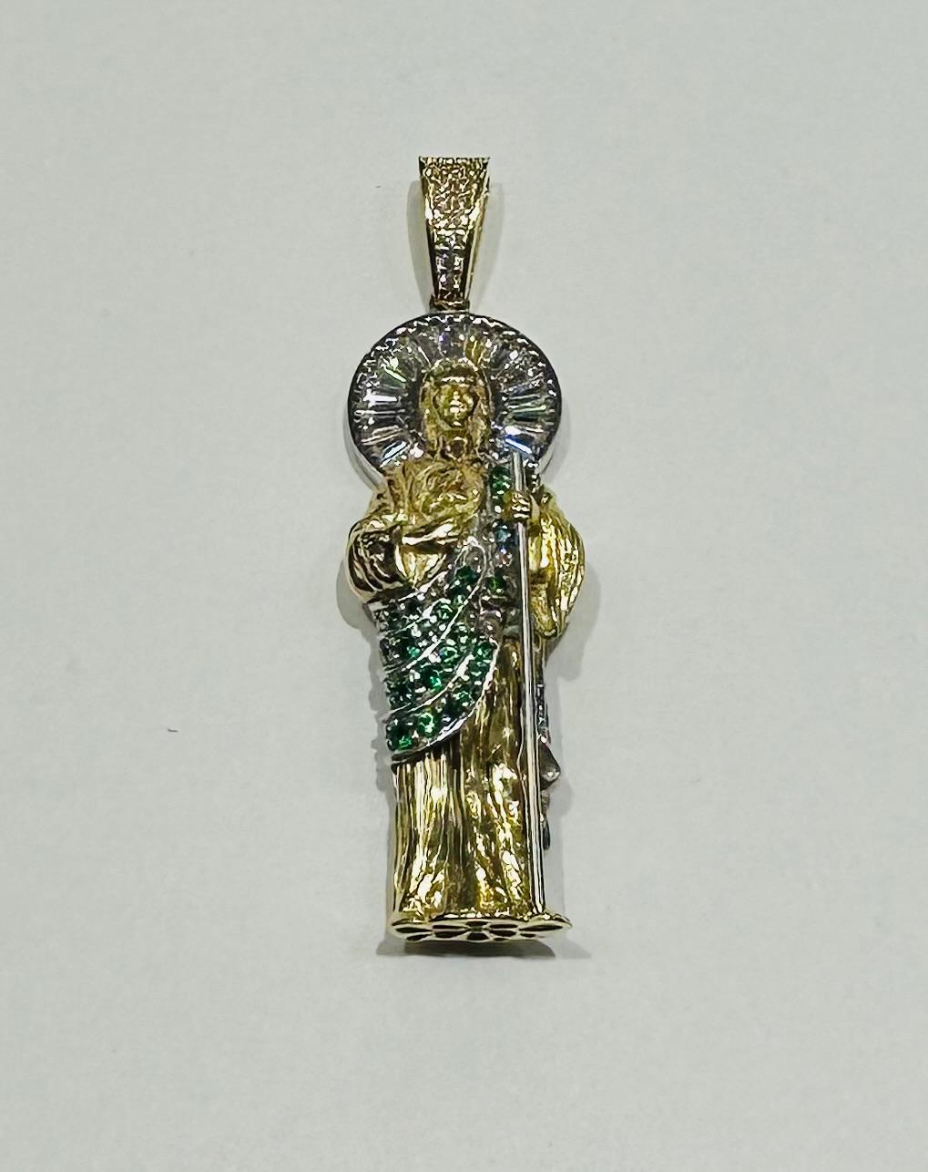 10K GOLD SAINT JUDE PENDANT, WEIGHT: 6.1gm