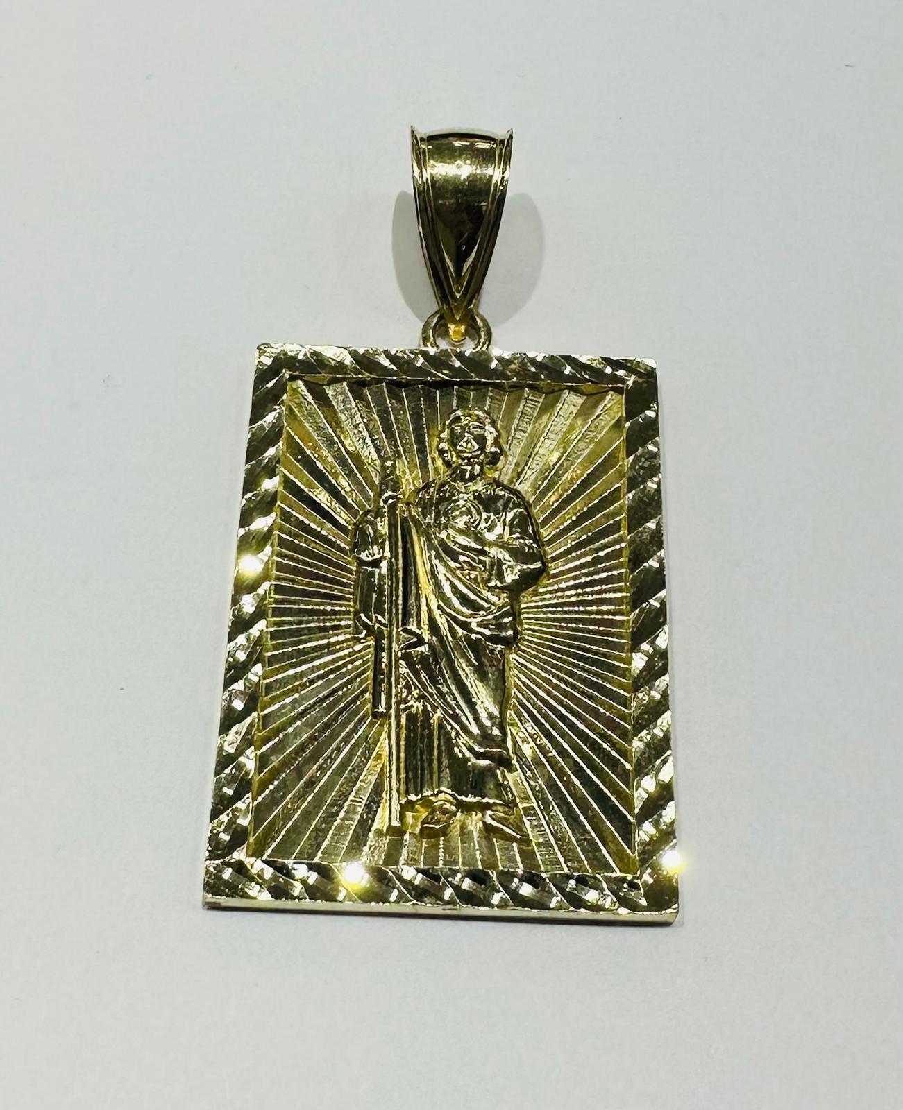 10K GOLD SAINT JUDE PENDANT, WEIGHT: 8.3gm