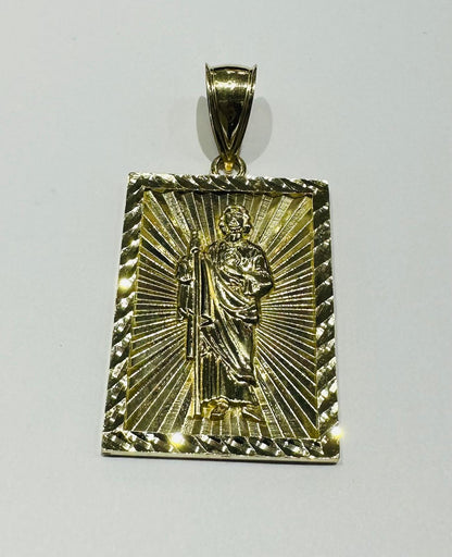 10K GOLD SAINT JUDE PENDANT, WEIGHT: 8.3gm