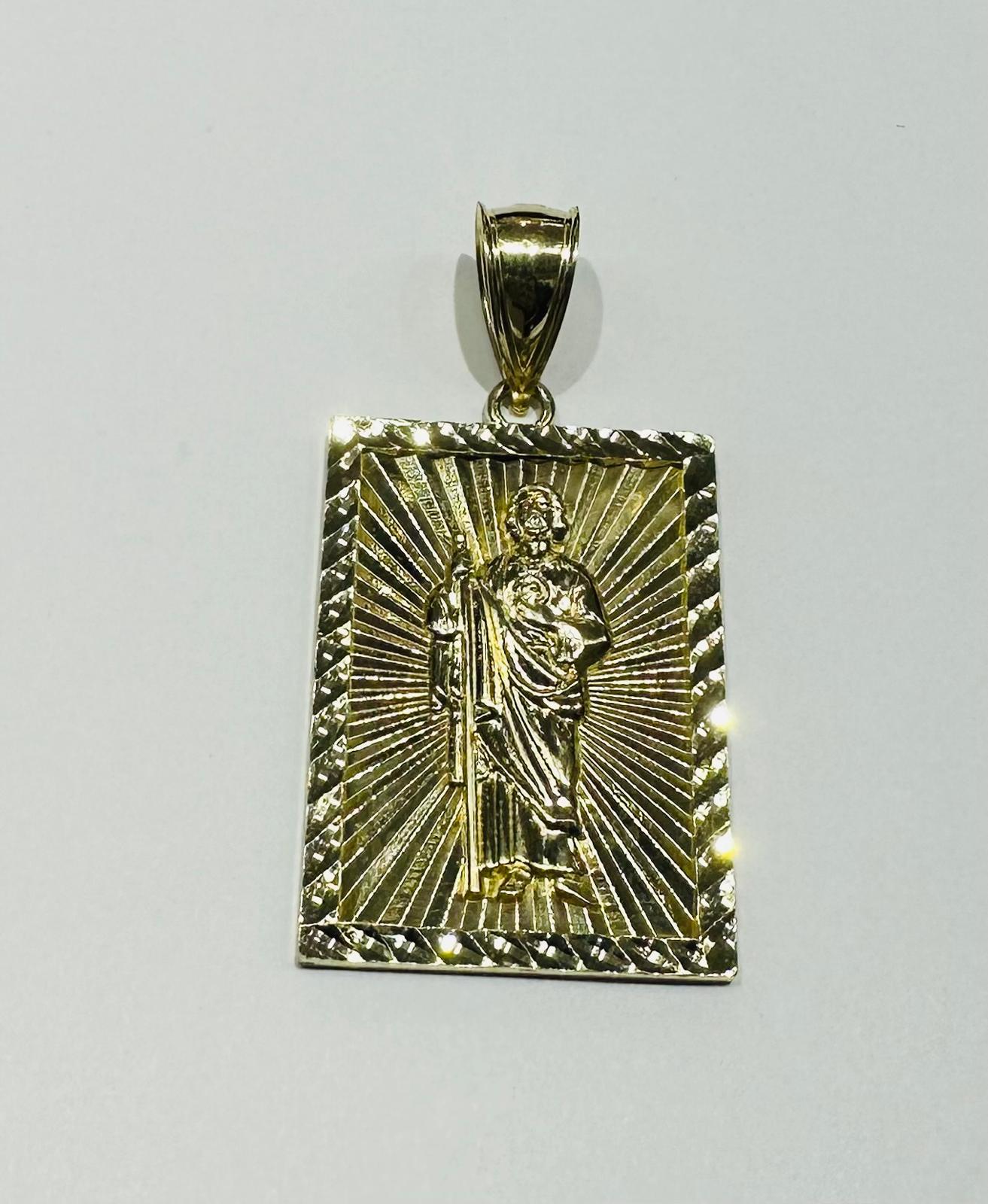 10K GOLD SAINT JUDE PENDANT, WEIGHT: 8.3gm