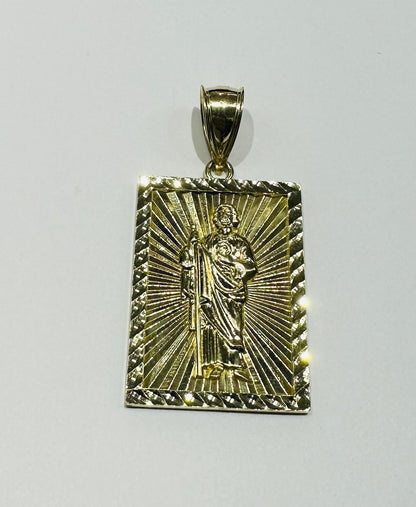 10K GOLD SAINT JUDE PENDANT, WEIGHT: 8.3gm