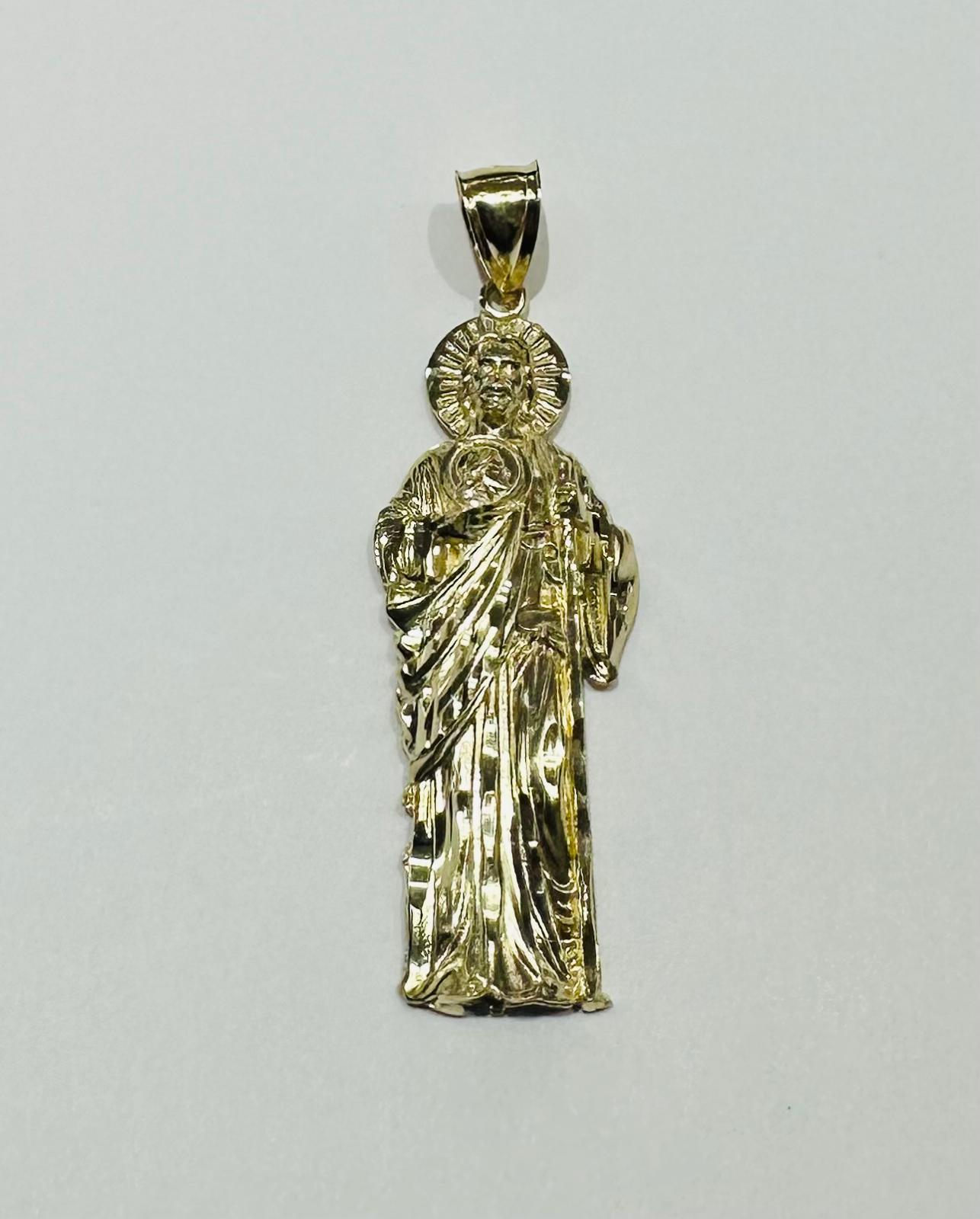 10K GOLD SAINT JUDE PENDANT, WEIGHT: 7.0gm