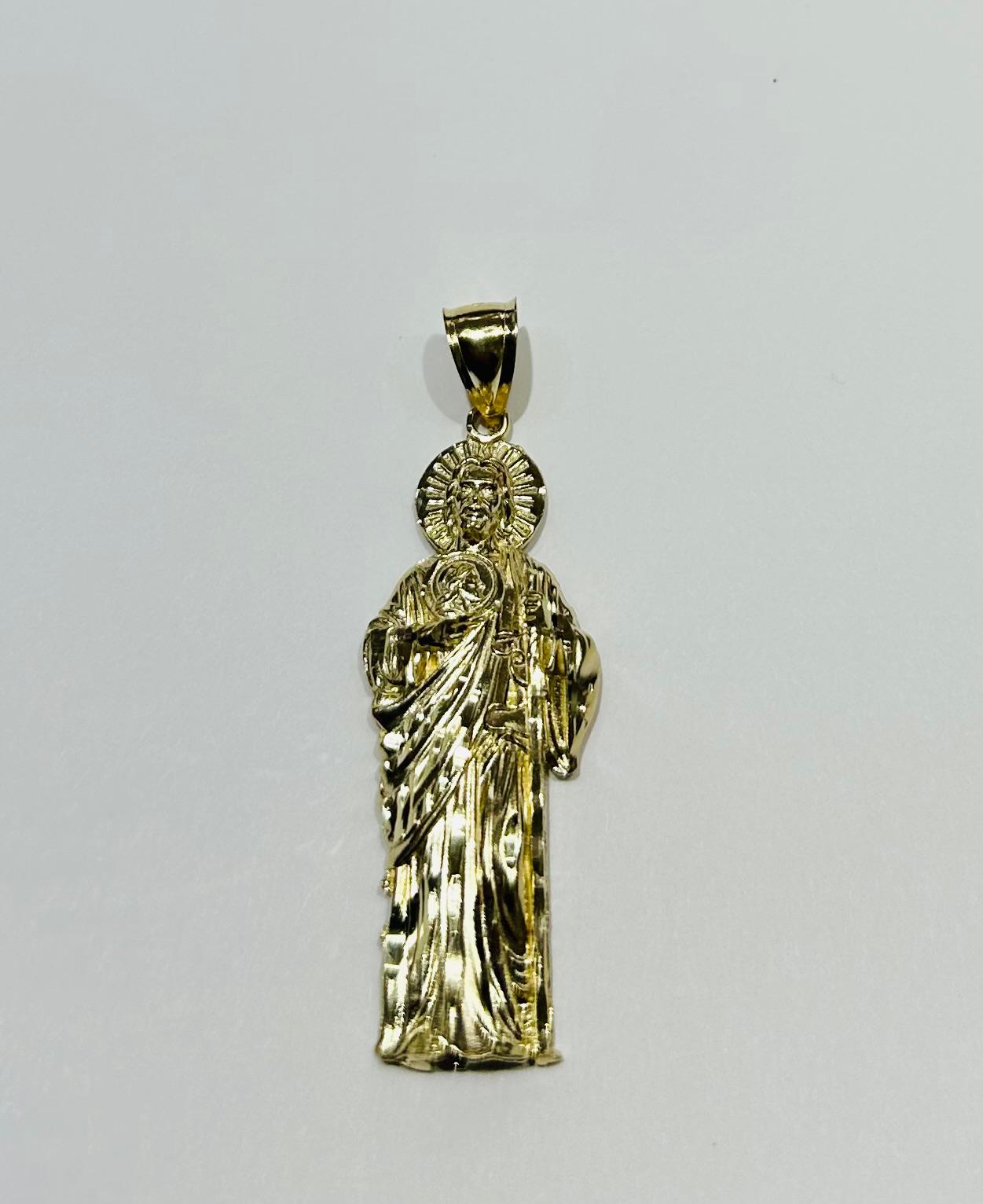 10K GOLD SAINT JUDE PENDANT, WEIGHT: 7.0gm