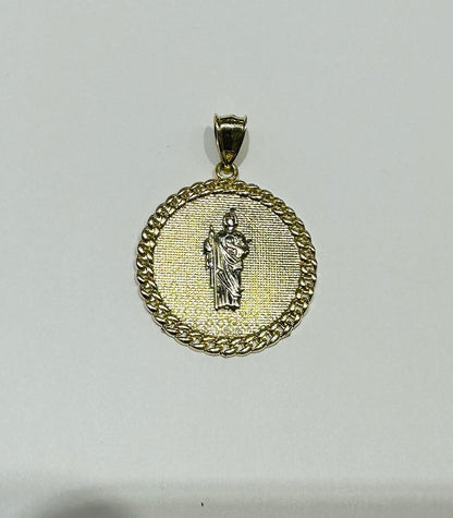 10K GOLD SAINT JUDE PENDANT, WEIGHT: 5.1gm