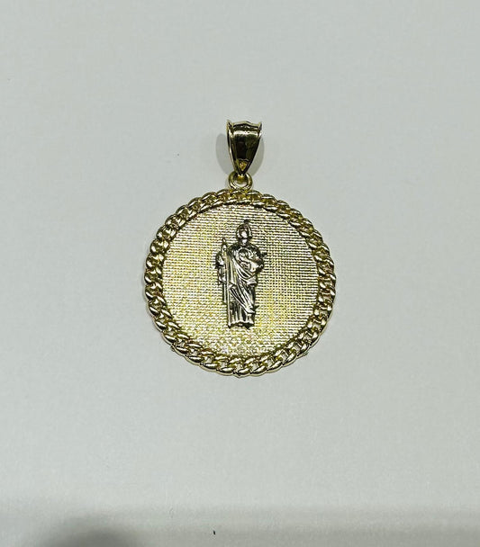 10K GOLD SAINT JUDE PENDANT, WEIGHT: 5.1gm