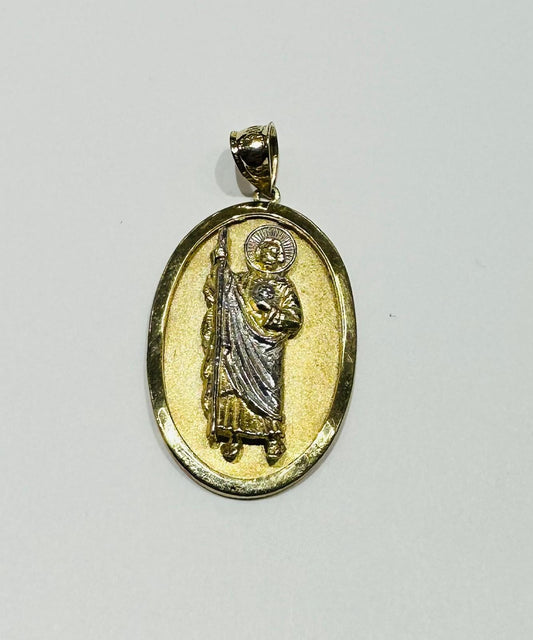 10K GOLD SAINT JUDE PENDANT, WEIGHT: 4.7gm