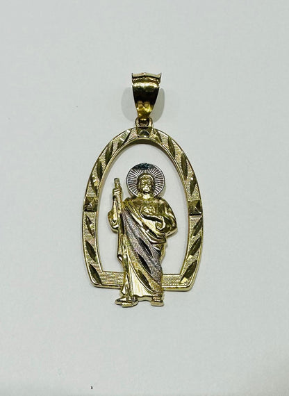 10K GOLD SAINT JUDE PENDANT, WEIGHT: 3.9gm
