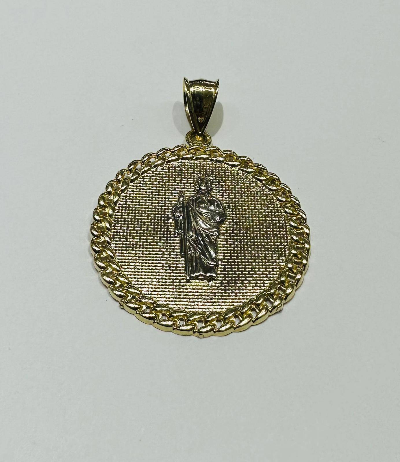 10K GOLD SAINT JUDE PENDANT, WEIGHT: 5.1gm