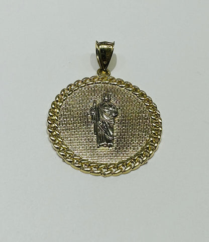 10K GOLD SAINT JUDE PENDANT, WEIGHT: 5.1gm