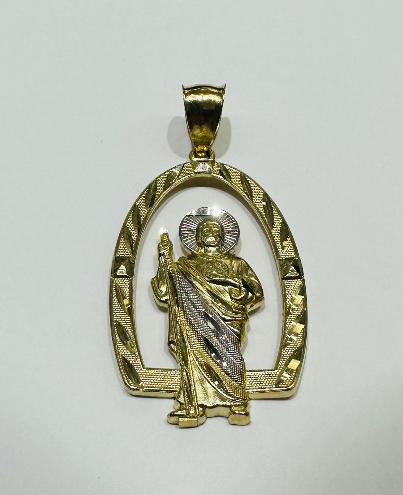 10K GOLD SAINT JUDE PENDANT, WEIGHT: 3.9gm