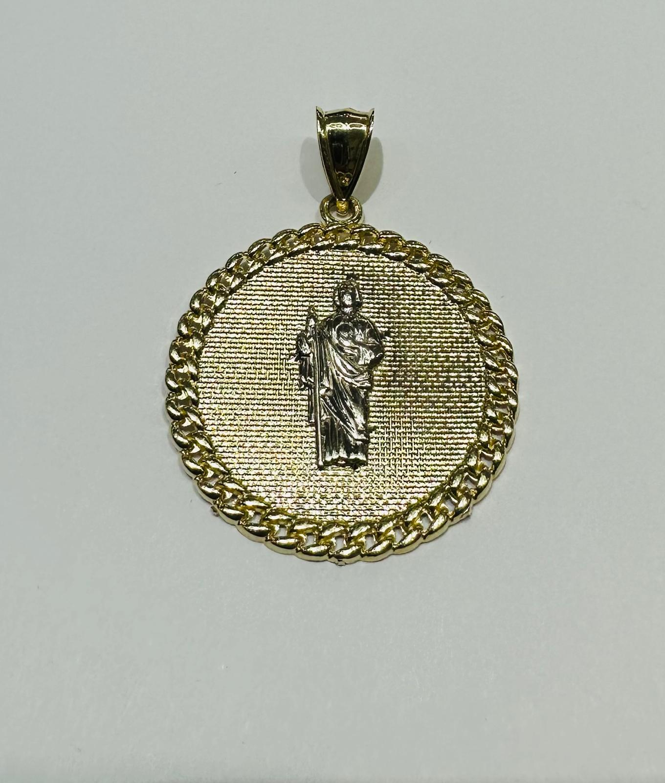 10K GOLD SAINT JUDE PENDANT, WEIGHT: 5.1gm