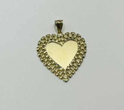 10K GOLD HEART MEMORY PENDANT, WEIGHT: 11.3gm