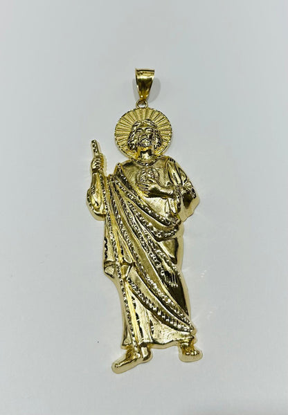 10K GOLD SOLID SAINT JUDE PENDANT, WEIGHT: 46.7gm