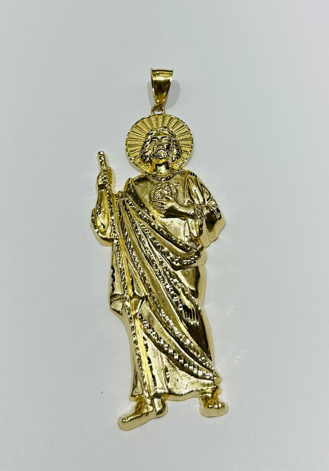 10K GOLD SOLID SAINT JUDE PENDANT, WEIGHT: 46.7gm
