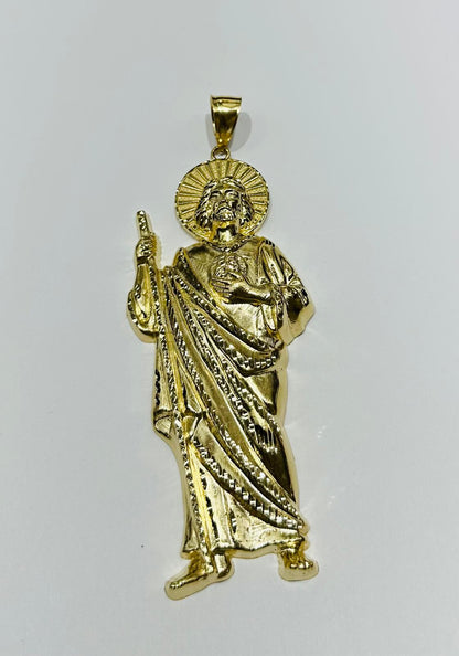 10K GOLD SOLID SAINT JUDE PENDANT, WEIGHT: 46.7gm