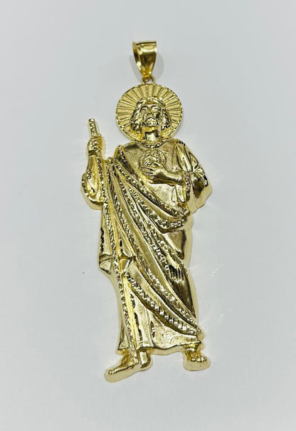 10K GOLD SOLID SAINT JUDE PENDANT, WEIGHT: 46.7gm