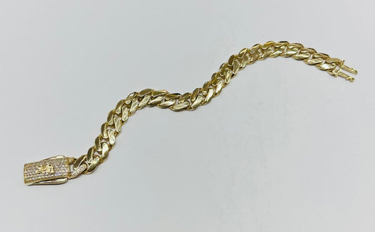 10k GOLD MIAMI CUBAN BRACELET  9" 10.99mm, WEIGHT: 17.6gm