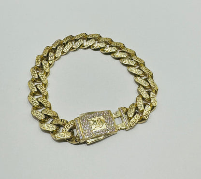 10k GOLD MIAMI CUBAN BRACELET  9" 12.50mm, WEIGHT: 24.2gm