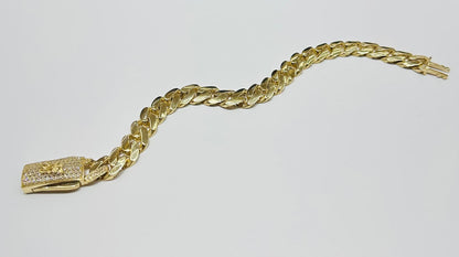 10k GOLD MIAMI CUBAN BRACELET  9" 10.99mm, WEIGHT: 17.6gm