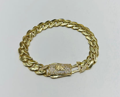 10k GOLD MIAMI CUBAN BRACELET  9" 10.99mm, WEIGHT: 17.6gm