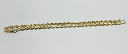 10k GOLD MIAMI CUBAN BRACELET  9" 10.99mm, WEIGHT: 17.6gm