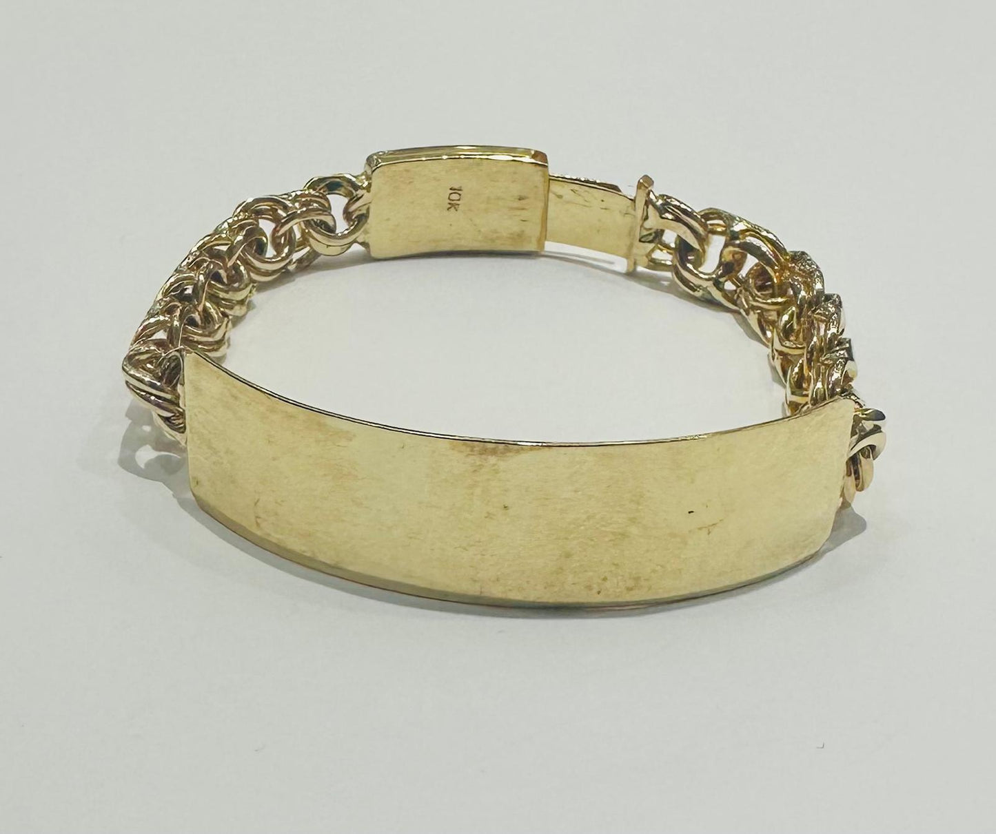 10K GOLD CHINO LINK ID BABY BRACELET 6.2" 7.75mm, Weight: 16.6gm