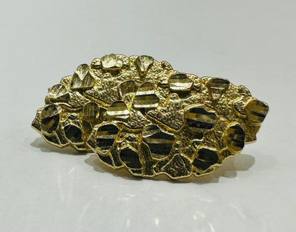 10K GOLD NUGGET EARRINGS, WEIGHT: 4.2gm