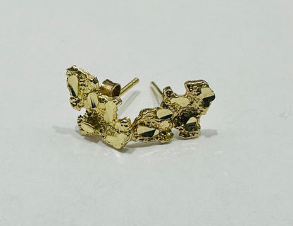 10K GOLD SMALL NUGGET EARRINGS