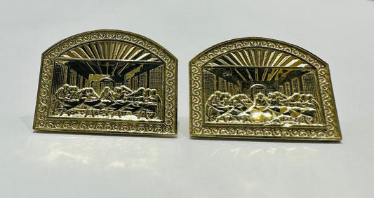 10K GOLD LAST SUPPER EARRINGS, WEIGHT: 3.5gm