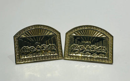 10K GOLD LAST SUPPER EARRINGS, WEIGHT: 3.5gm