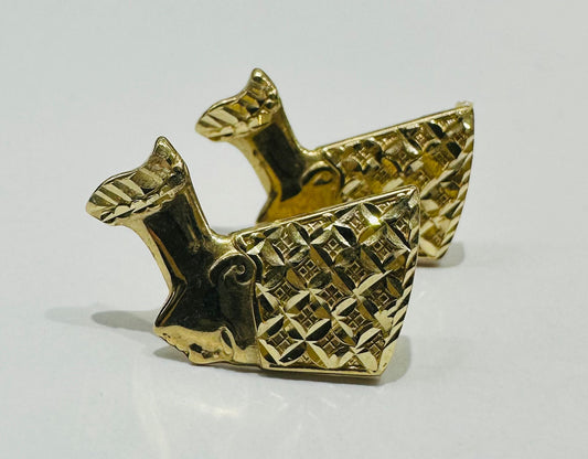 10K GOLD EGYPTIAN NEFERTITI EARRINGS, WEIGHT: 2.2gm