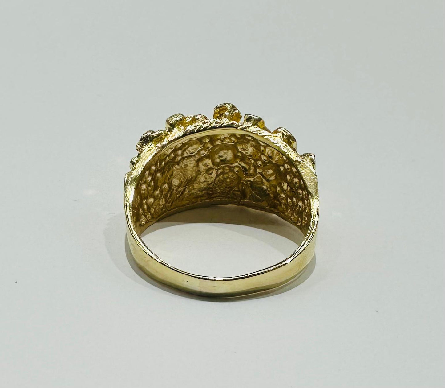 14K GOLD NUGGET RING, WEIGHT: 8.7gm