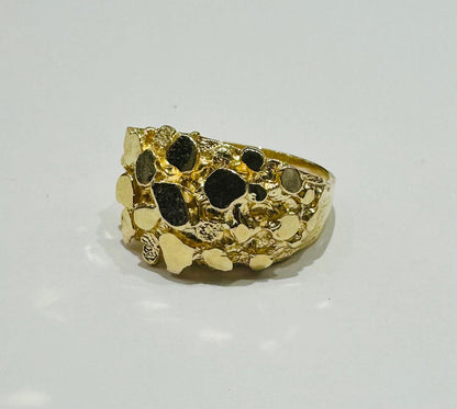 14K GOLD NUGGET RING, WEIGHT: 8.7gm
