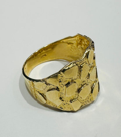 14K GOLD NUGGET RING, WEIGHT: 7.1gm