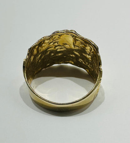 14K GOLD NUGGET RING, WEIGHT: 7.1gm