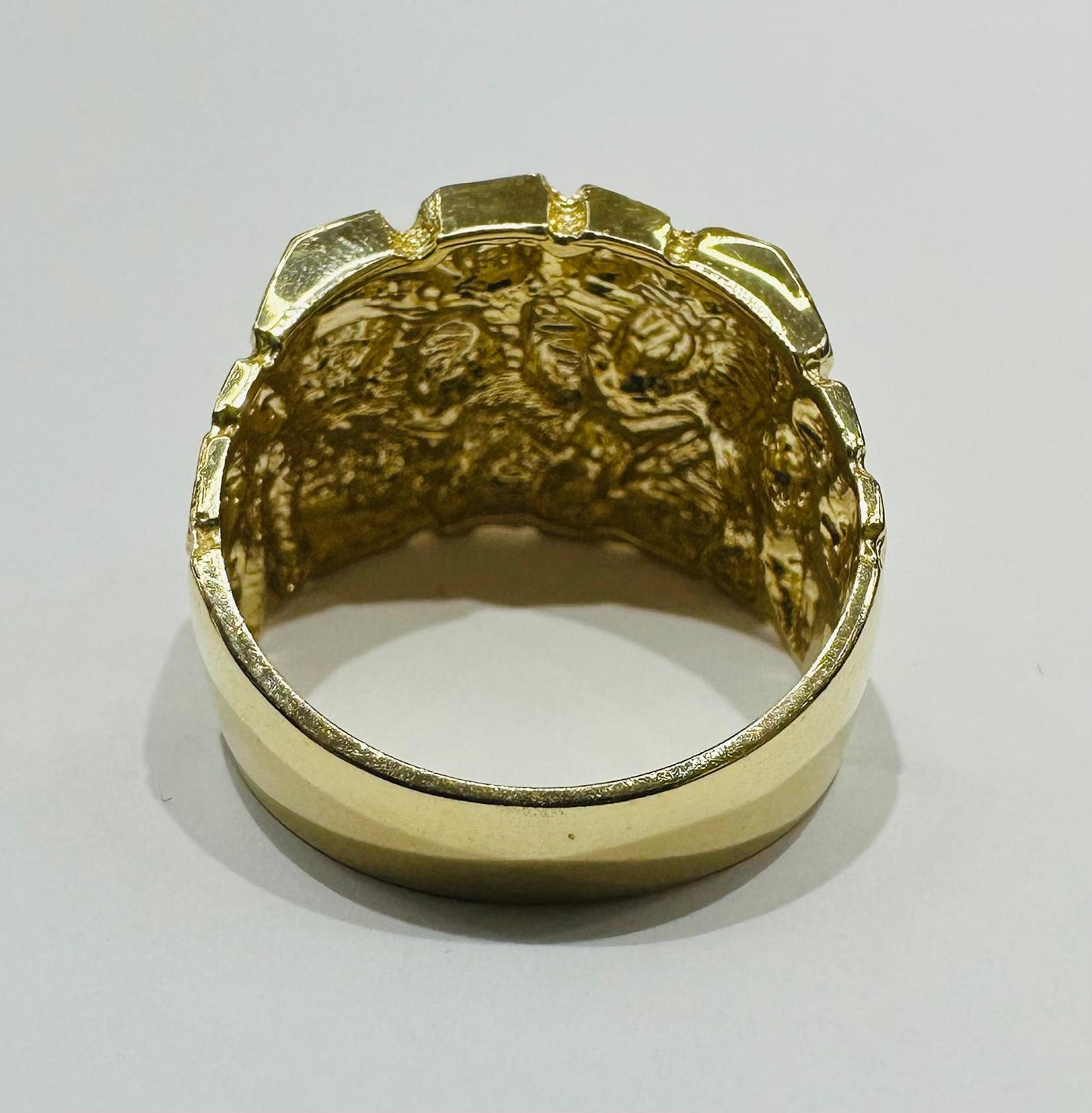 14K GOLD NUGGET RING, WEIGHT: 10.1gm