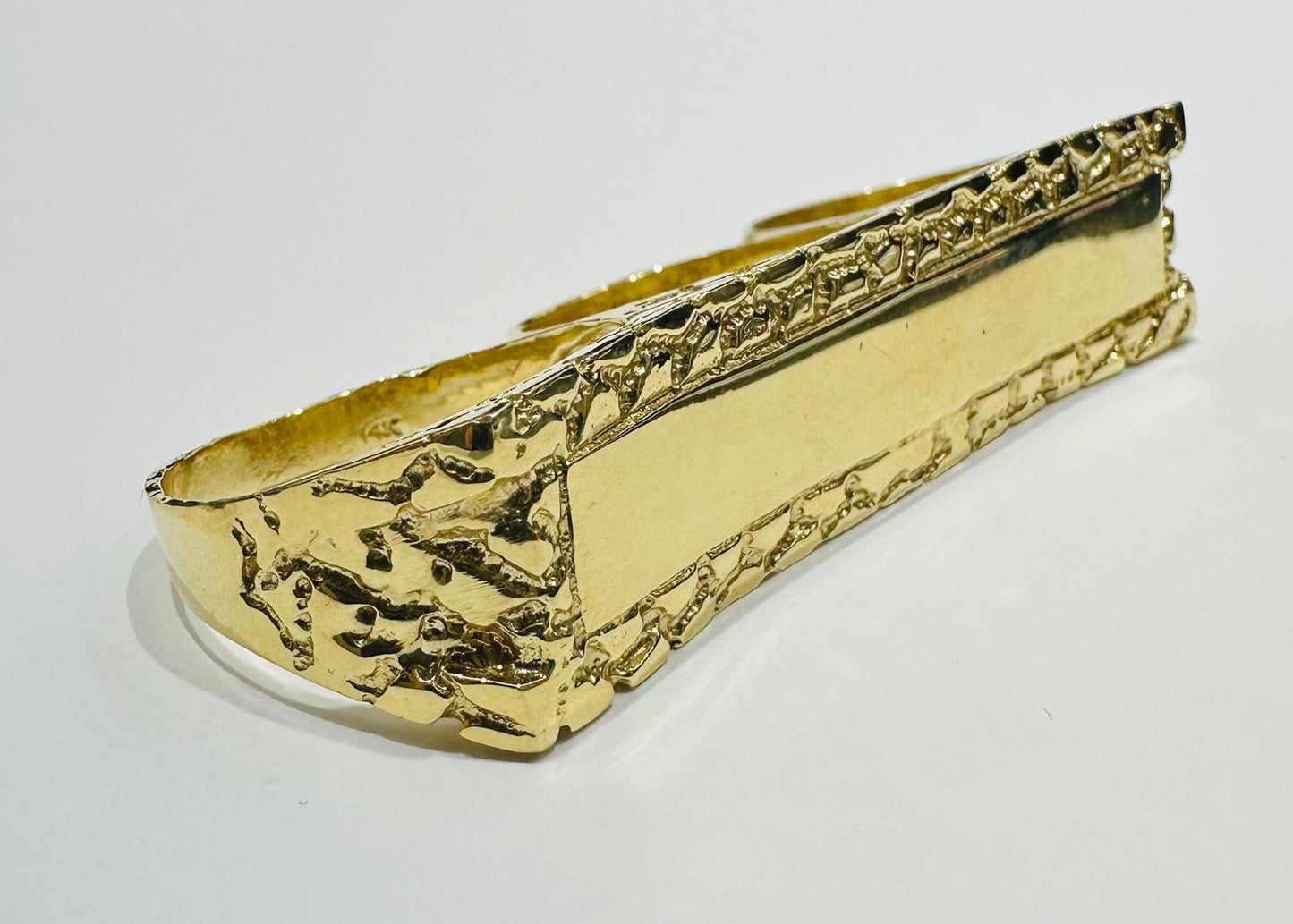 14K SOLID GOLD 3 FINGER NUGGET RING, WEIGHT: 22.8gm