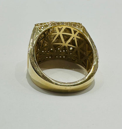 14K GOLD DIAMOND TRI COLOR SCORPION RING WITH CZ STONE, WEIGHT: 8.8gm