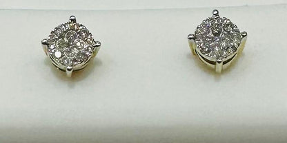 10K NATURAL ROUND DIAMOND EARRINGS