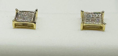 10K GOLD NATURAL DIAMOND EARRINGS
