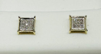 10K GOLD NATURAL DIAMOND EARRINGS