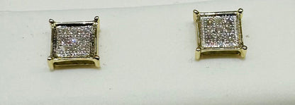 10K GOLD NATURAL DIAMOND EARRINGS