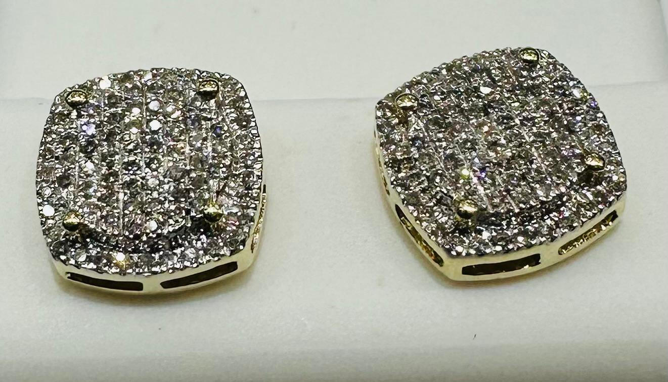 10K GOLD NATURAL DIAMOND EARRINGS