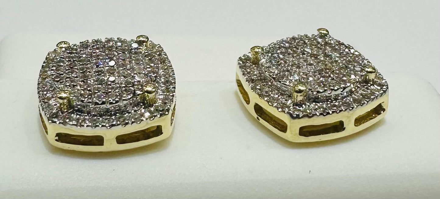 10K GOLD NATURAL DIAMOND EARRINGS