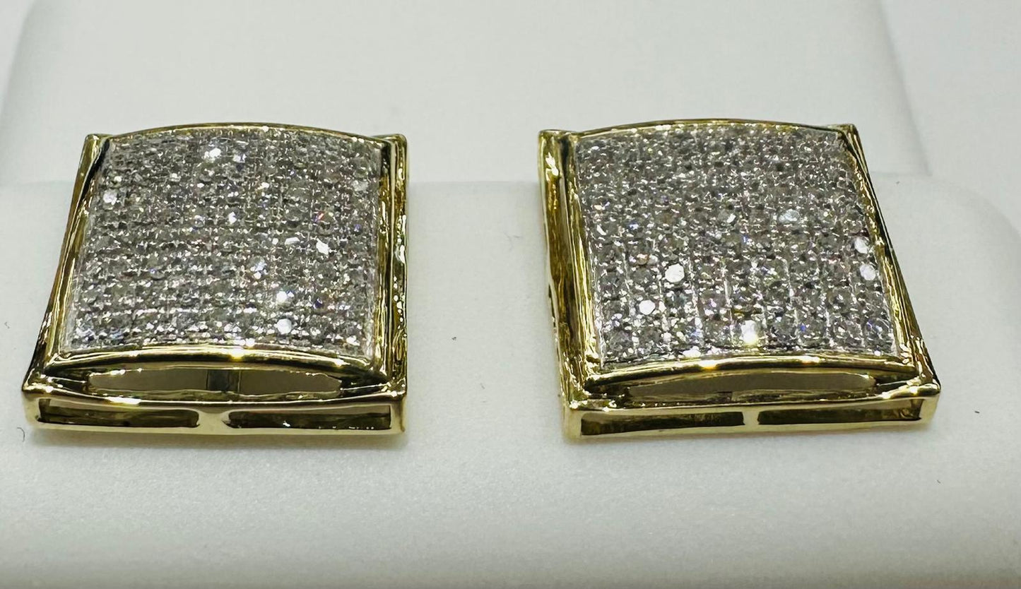 10K GOLD NATURAL DIAMOND EARRINGS