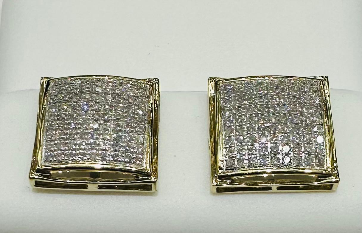 10K GOLD NATURAL DIAMOND EARRINGS