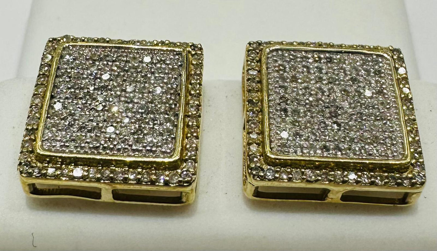 10K GOLD NATURAL DIAMOND EARRINGS